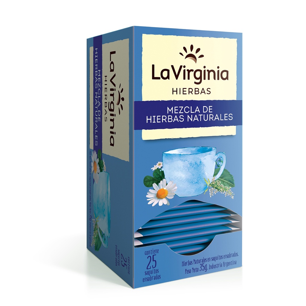 Té Mezcla de Hierbas Naturales La Virginia 25saq