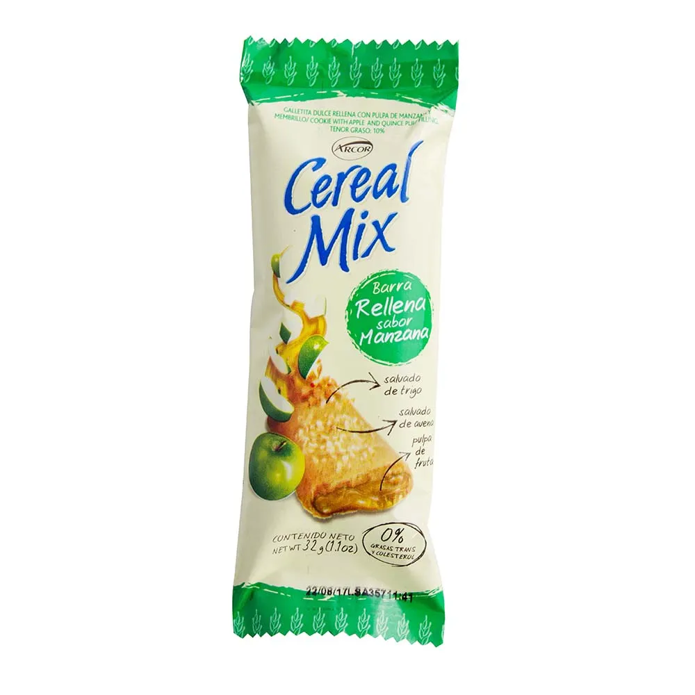 Barra de Cereal Rellena Manzana Cereal Mix 32g