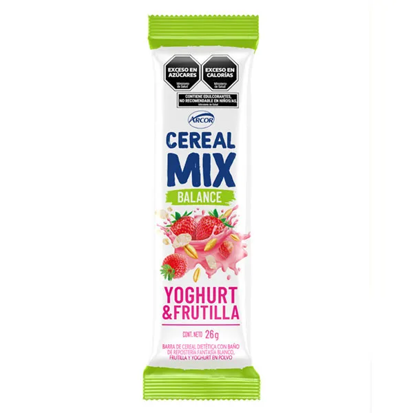 Barrita De Cereal Yoghurt Y Frutilla Cereal Mix 26g