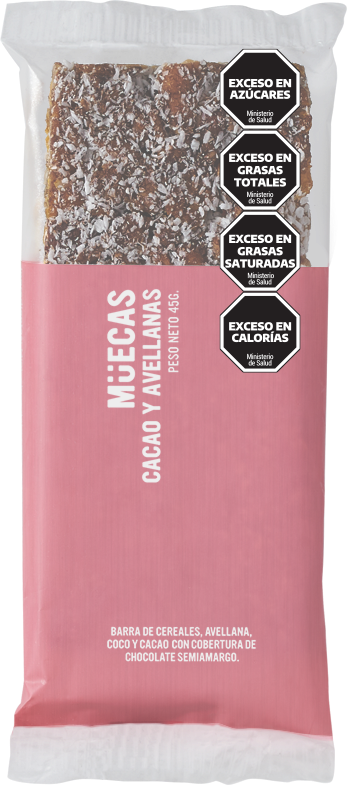 Barrita Cacao Y Avellanas Muecas 45 g