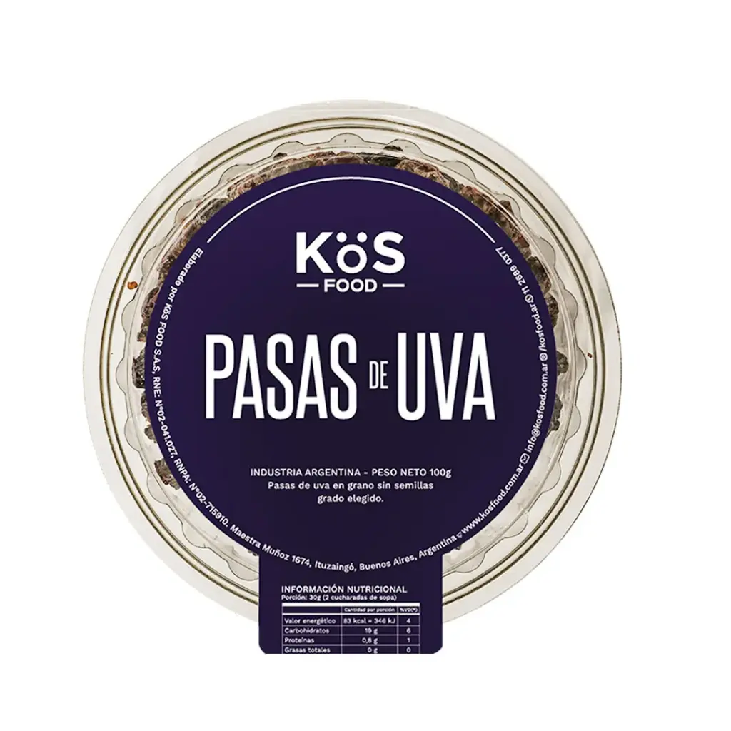 Pasas de Uva Kos Food 100g