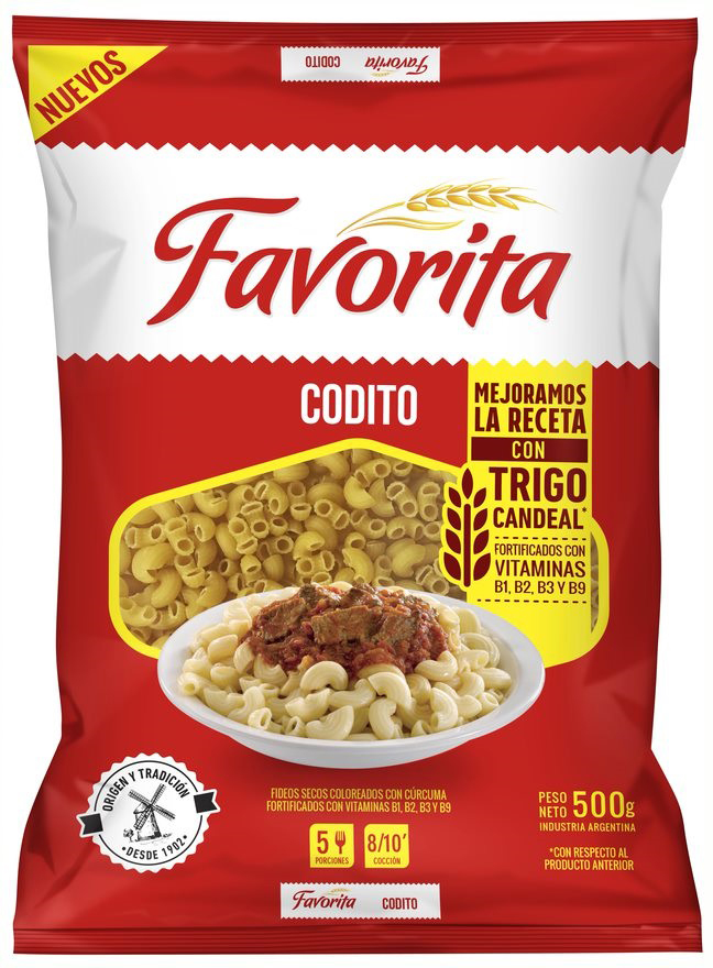 Fideo Codito Favorita 500 g
