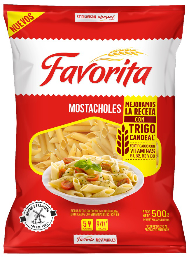Fideo Mostachol Favorita 500 g