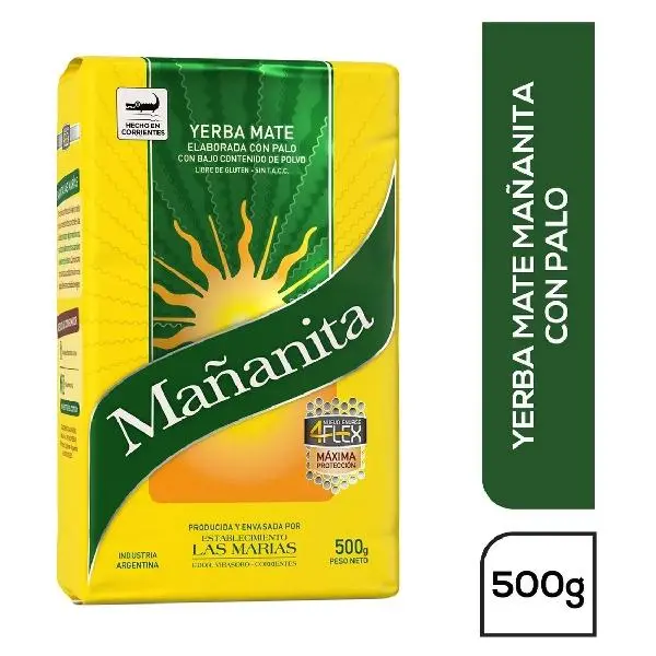Yerba Mate 4 Flex con Palo Mananita 500 g