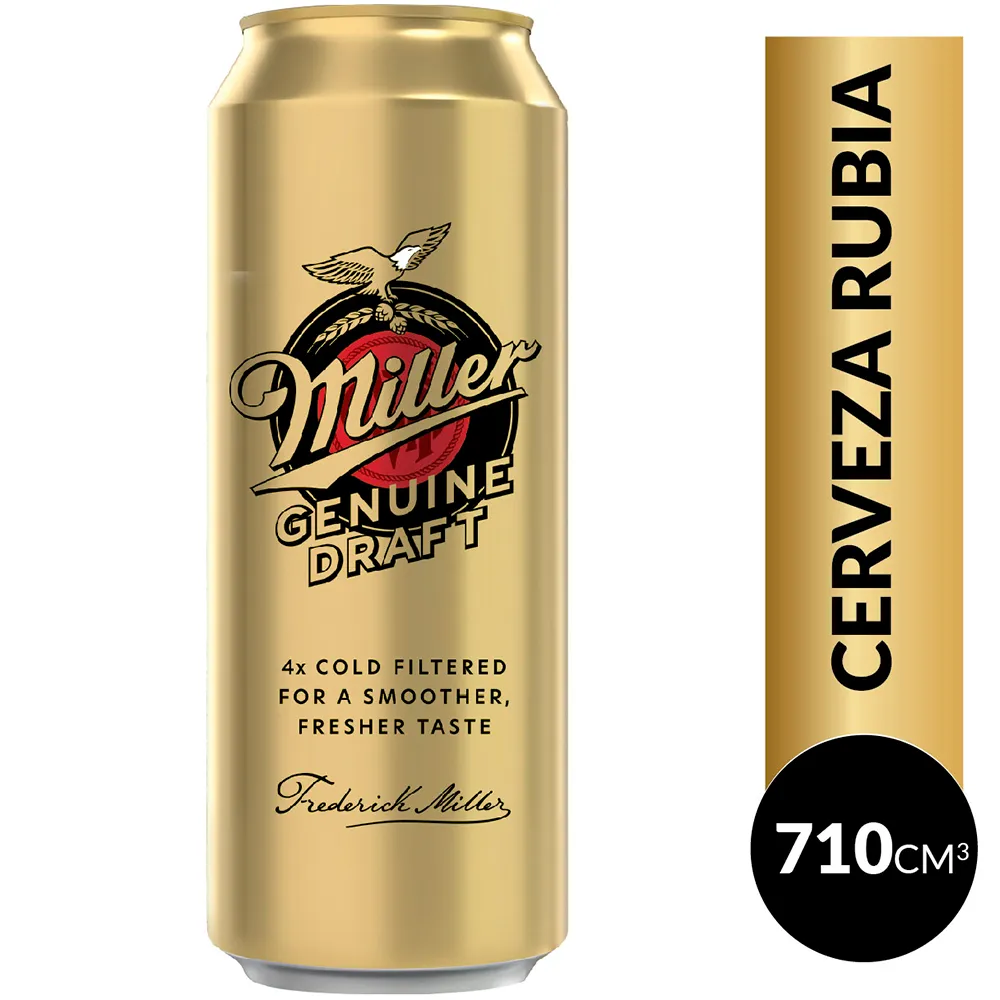 Cerveza Latón Rubia Miller 710Ml