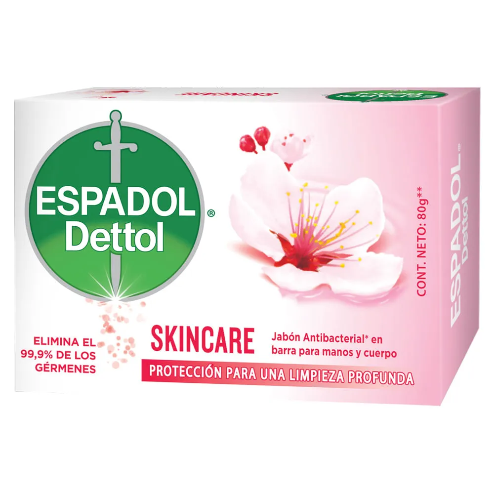 Jabón de Tocador Dettol Antibacterial Skincare Espadol 80g