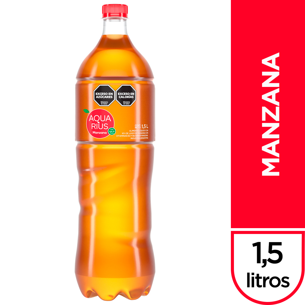 Agua Saborizada Manzana Aquarius 1500 cc