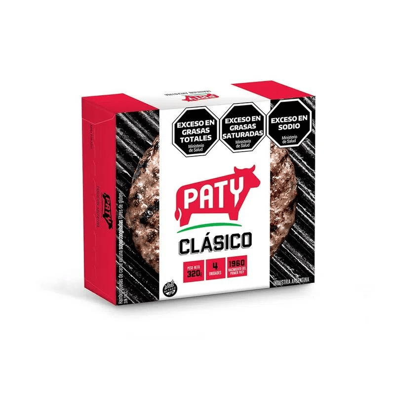 Hamburguesas Clásicas Paty 4u 320g