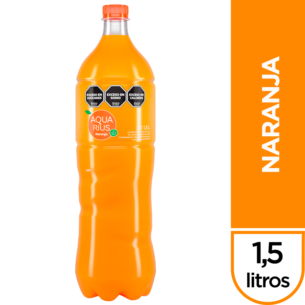 Agua Saborizada Naranja Aquarius 1500 cc