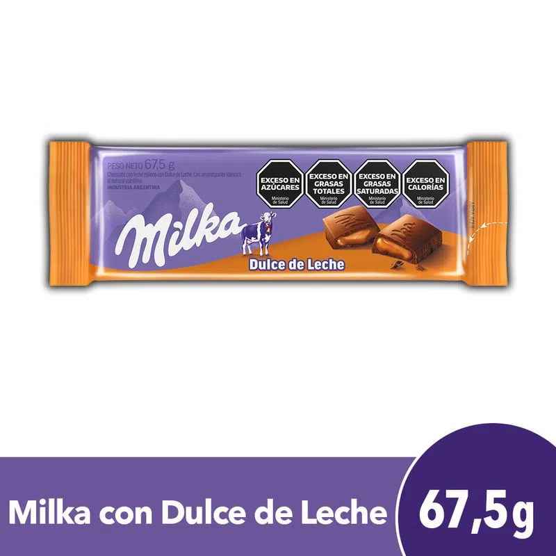 Chocolate Dulce De Leche Milka 67.5 g