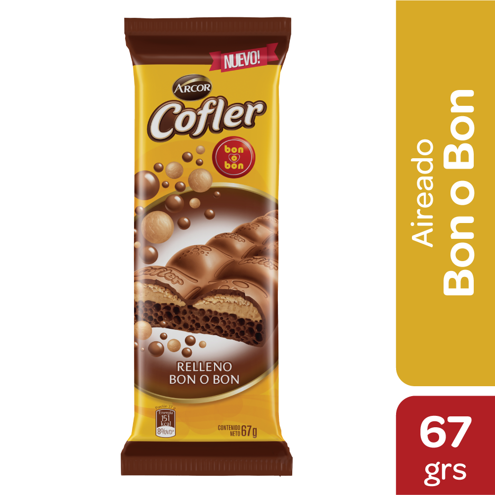 Chocolate Aireado Bon O Bon Cofler 67g