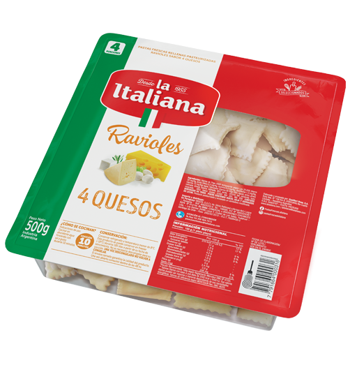 Ravioles 4 Quesos La Italiana 500g