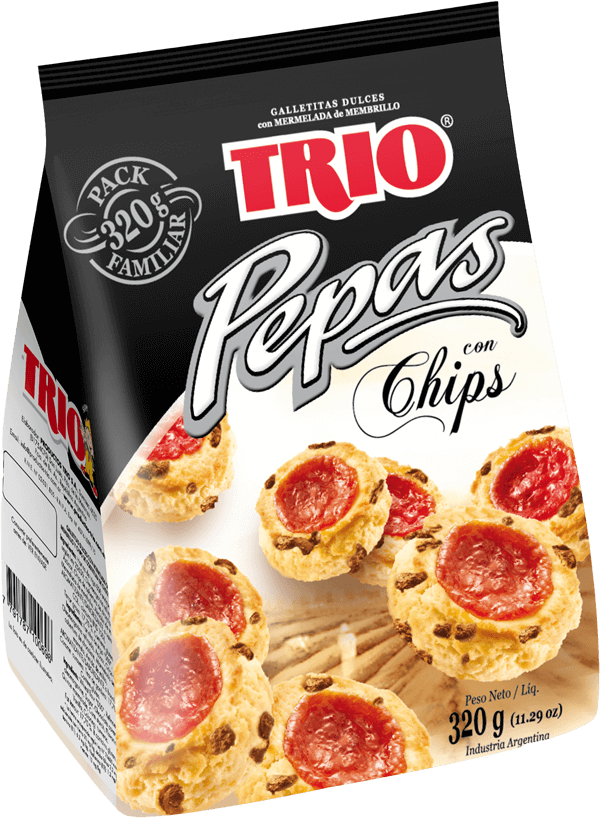 Galletitas Pepas Con Chips Trio 300 g