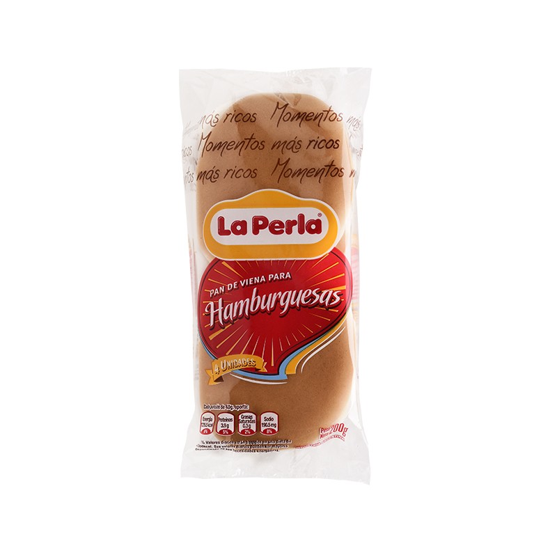 Pan para Hamburguesa La Perla 4 u