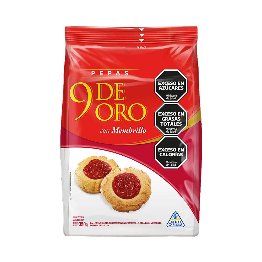 Pepas Membrillo 9 De Oro 350g