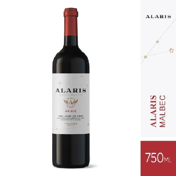 Vino tinto alaris malbec 750cm3
