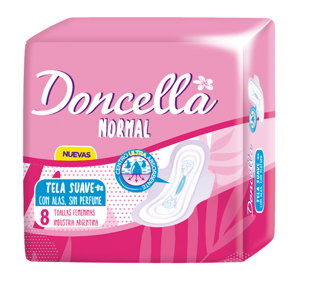 Toallitas Sin Perfume Con Ala Doncella 8u