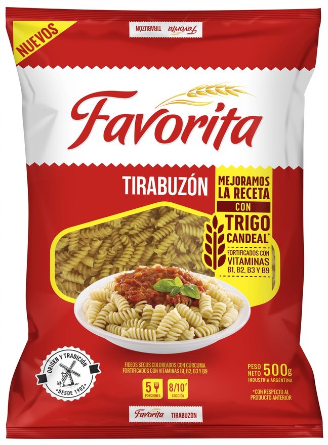 Fideos Favorita Tirabuzon 500 g