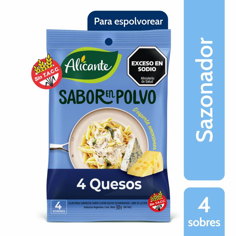 Sabor en Polvo de 4 Quesos Alicante 30 g 4 u