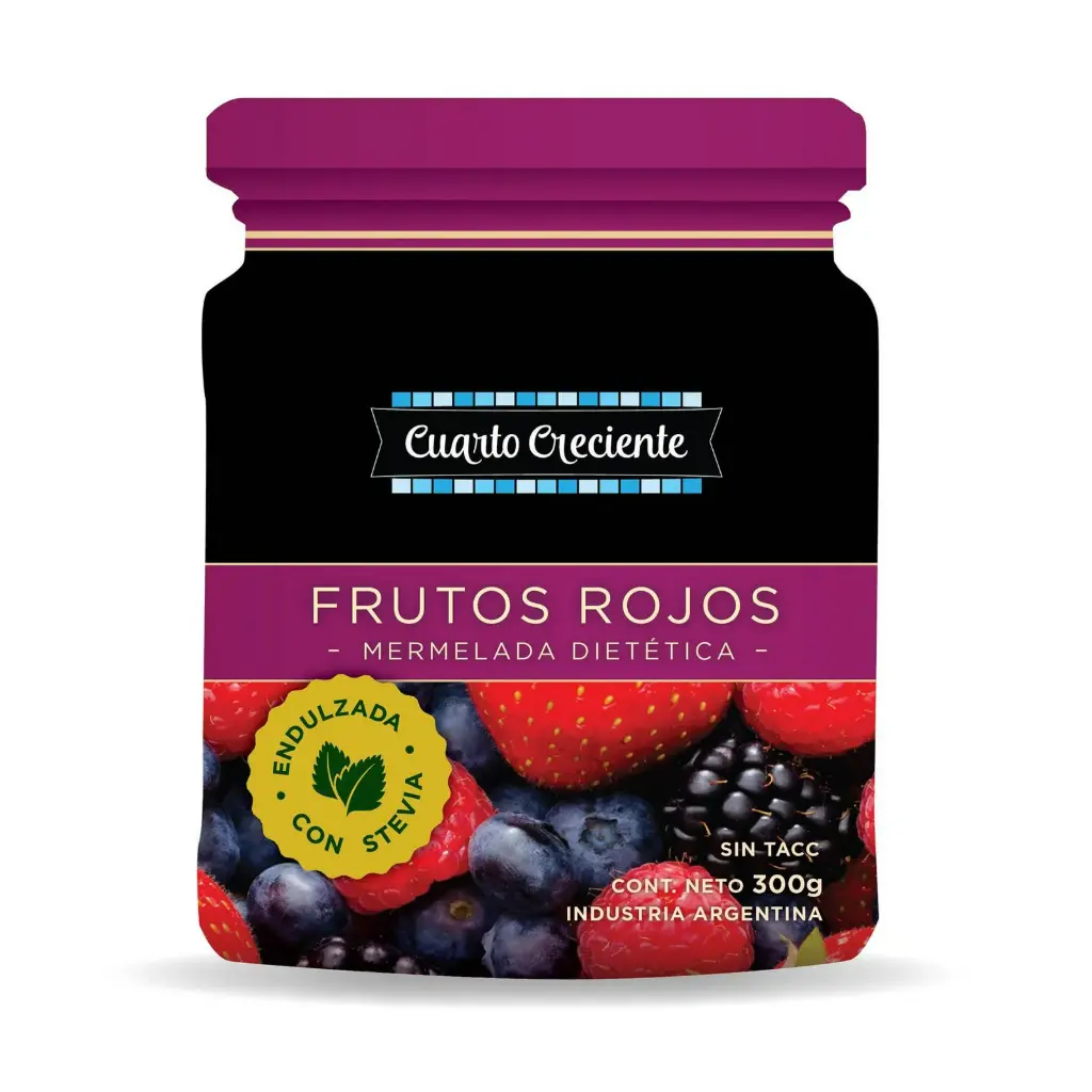 Mermelada Frutos Rojos Sin Azúcar Cuarto Creciente 280g