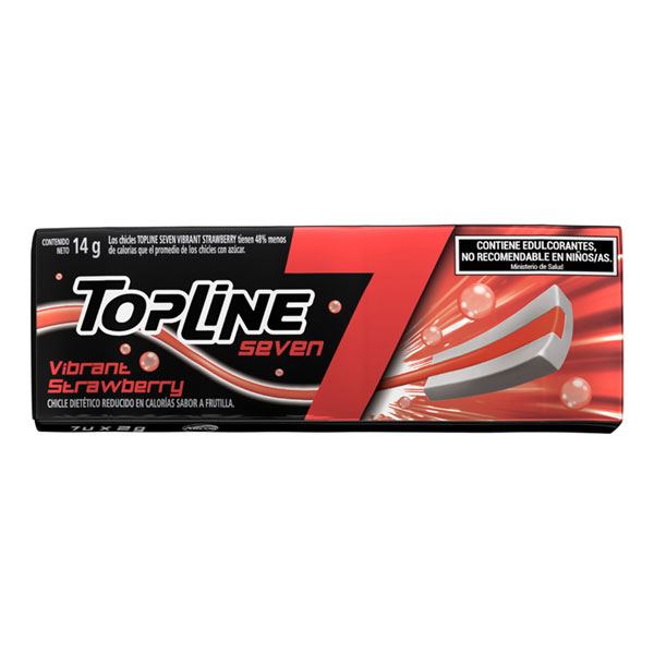 Chicles Strawberry Topline Seven 14g