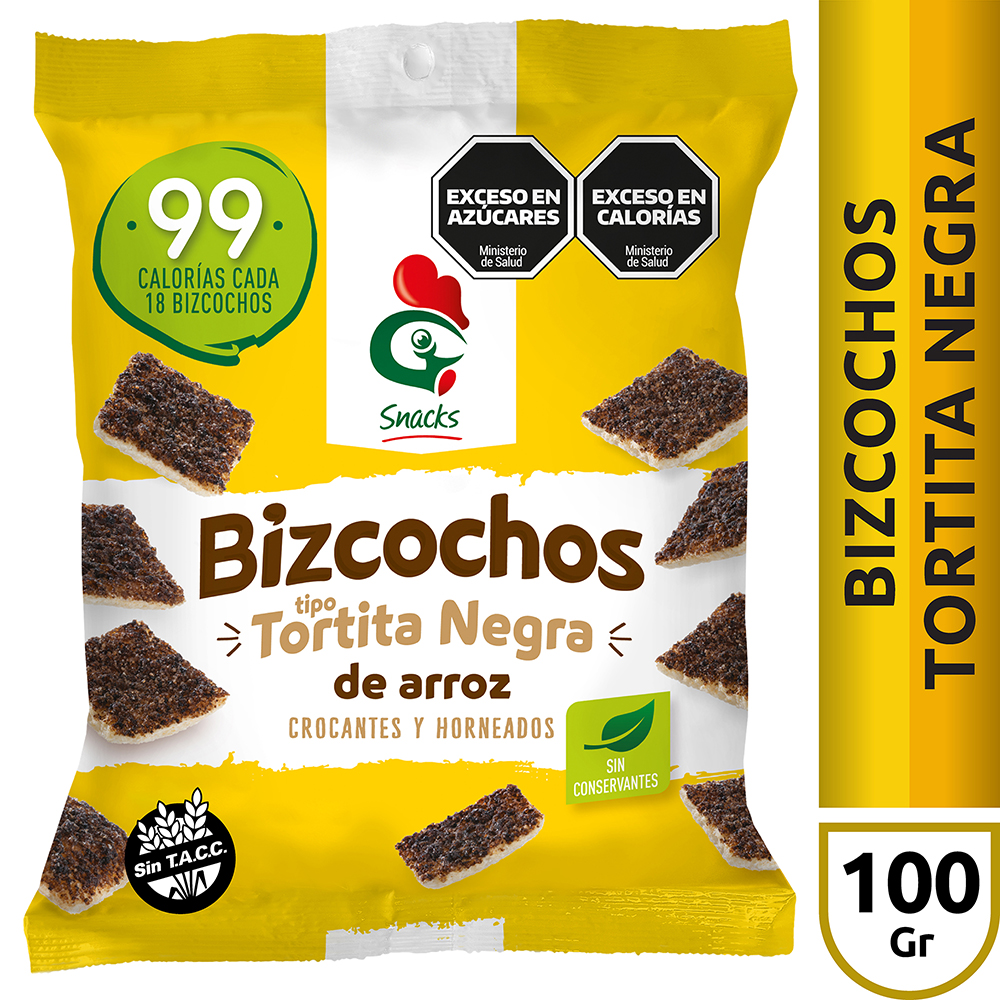 Bizcochos Arroz Tortita Negra Gallo 100g 