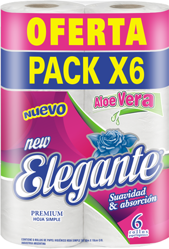 Papel Higiénico Sh Aloe Elegante 30Mts