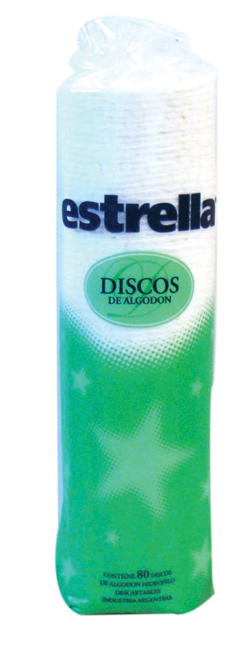 Discos de Algodón Estrella 80u