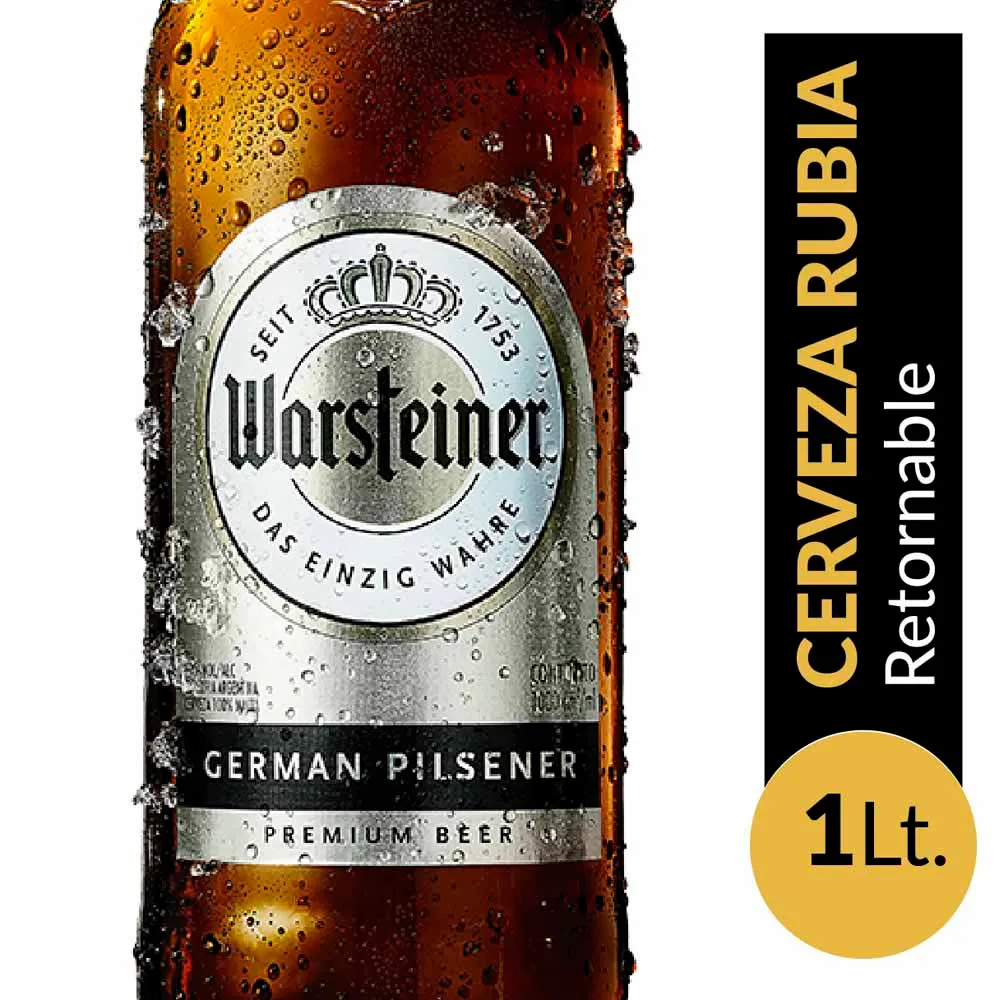 Cerveza Retornable Warsteiner 1L