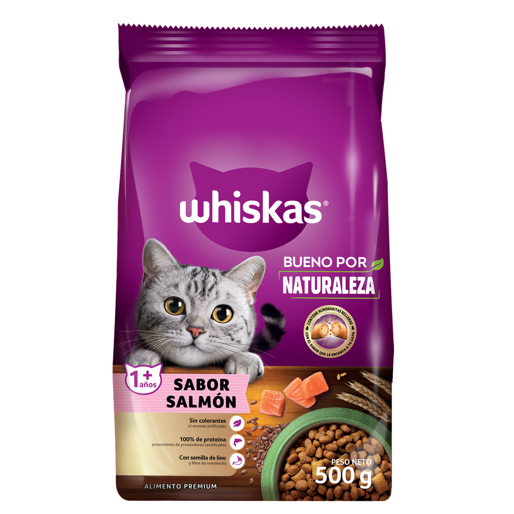 Alimento de Salmon Whiskas 500g