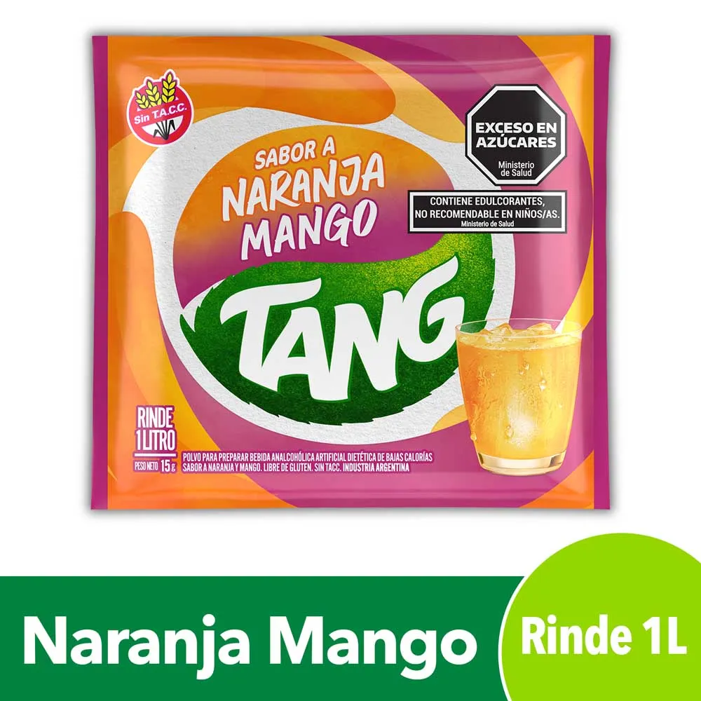 Jugo en Polvo Naranja Mango Tang 15 g