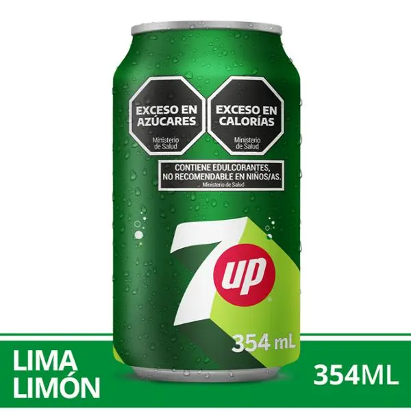Gaseosa seven up lima limón en lata 354cm3