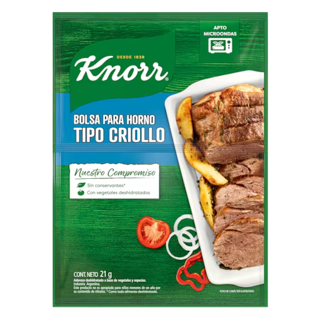 Bolsa para Horno Tipo Criollo Knorr 21g
