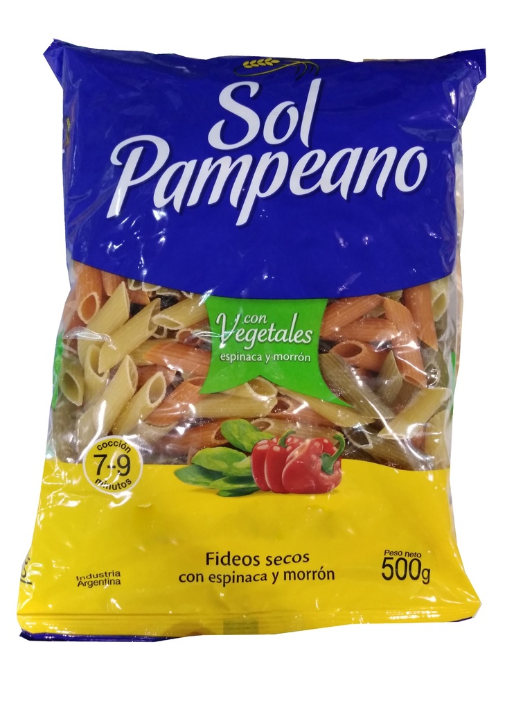 Fideos Mostachol Rayado Trisabor Sol Pampeano 500g