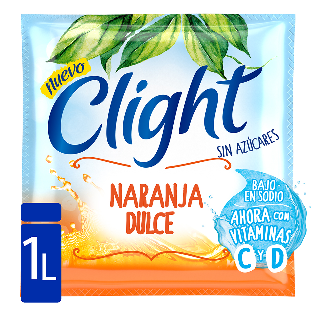 Jugo En Polvo Naranja Dulce Clight 8g