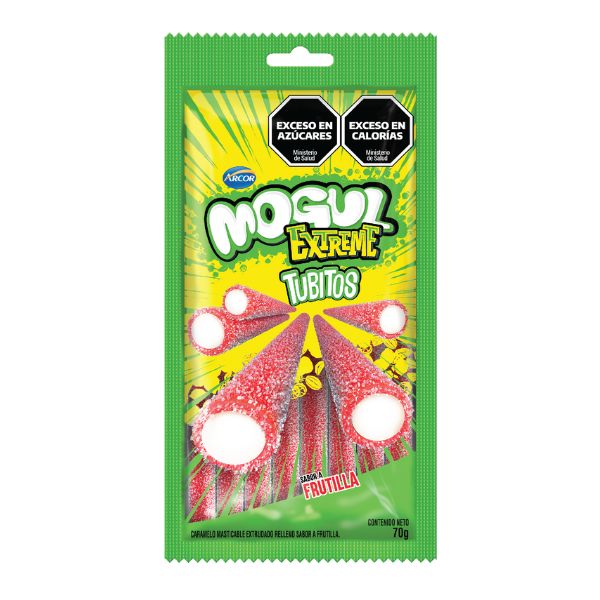 Gomitas Extreme Tubitos Frutilla Mogul 16g
