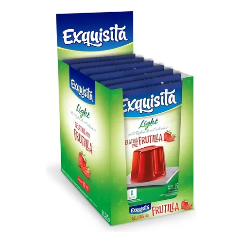 Gelatina Light Frutilla Exquisita 25g