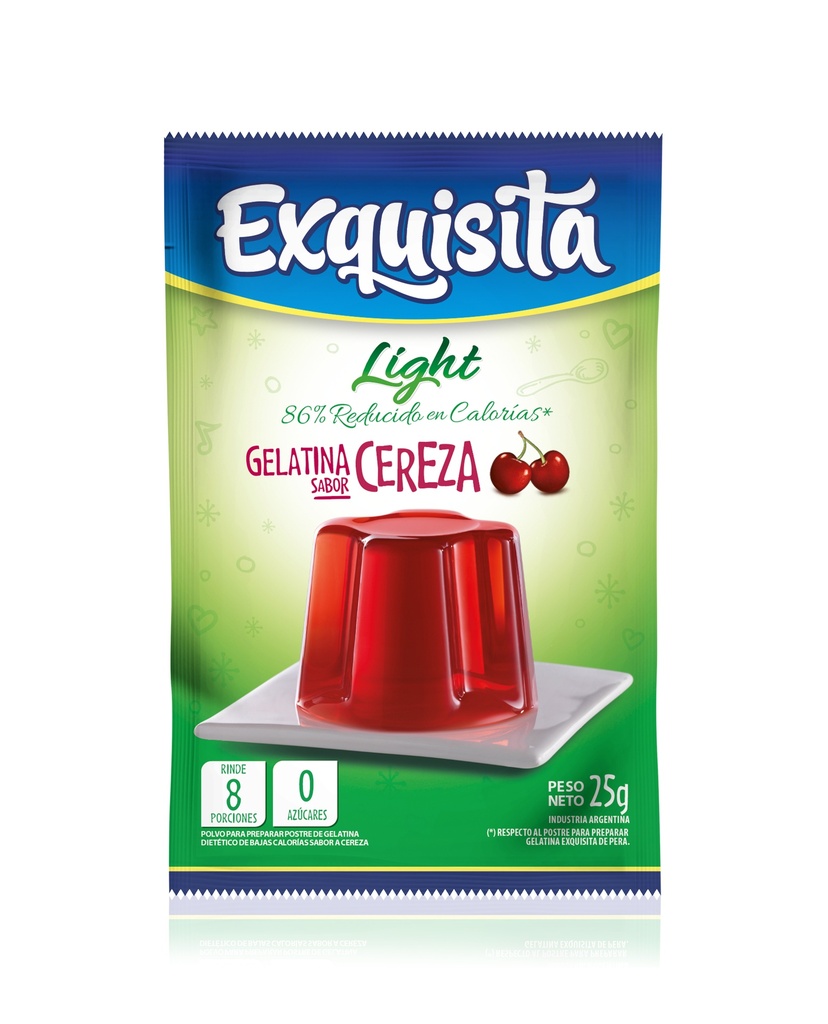 Gelatina Light Cereza Exquisita 25g