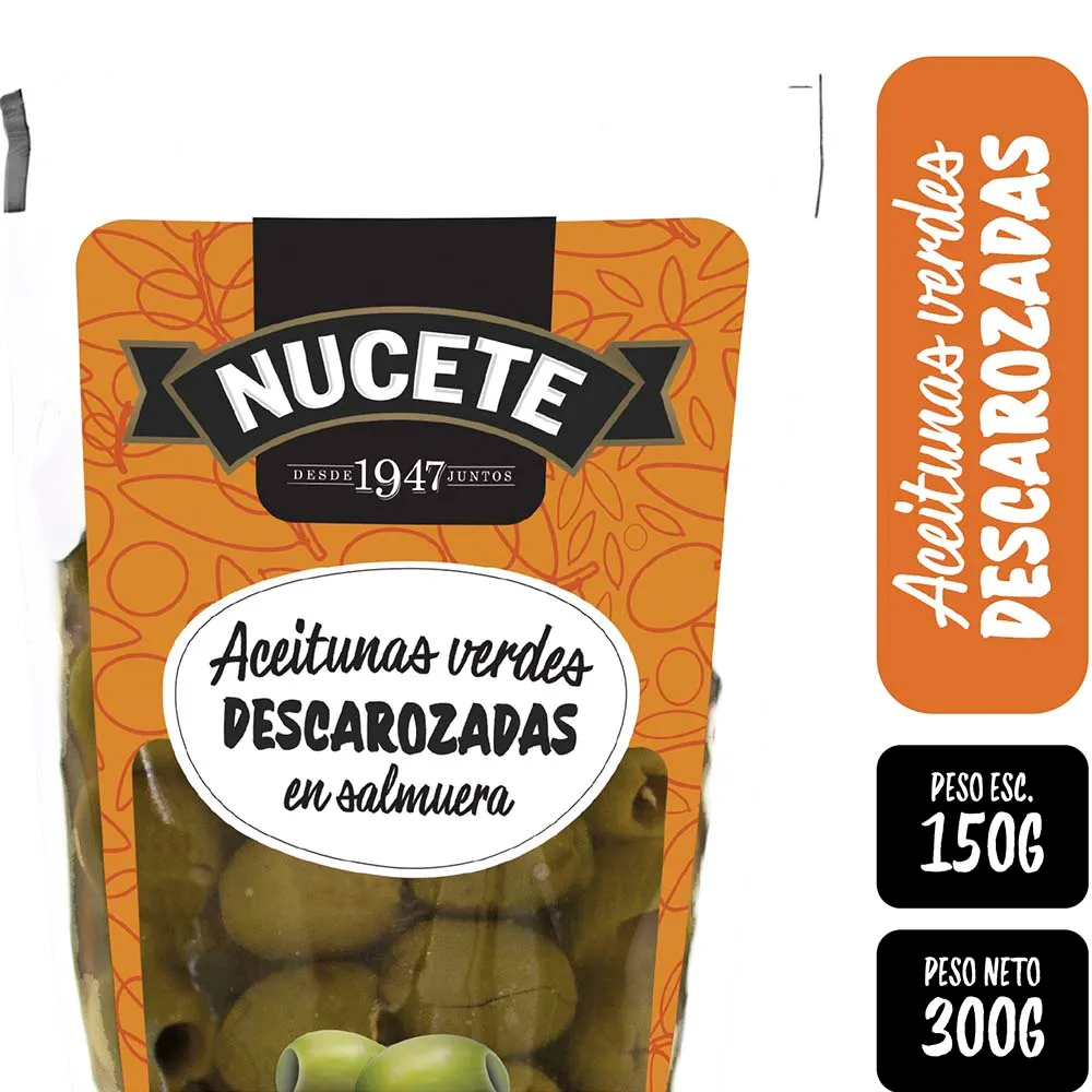 Aceitunas Nucete Descarozadas 300 Gr