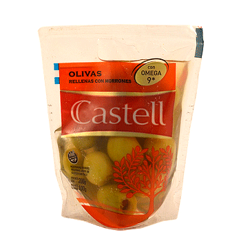 Aceitunas Verdes Rellenas Castell 100g