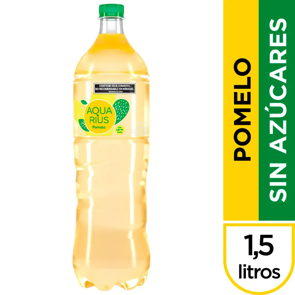 Agua Saborizada Sin Azúcares Pomelo Aquarius 1500cc