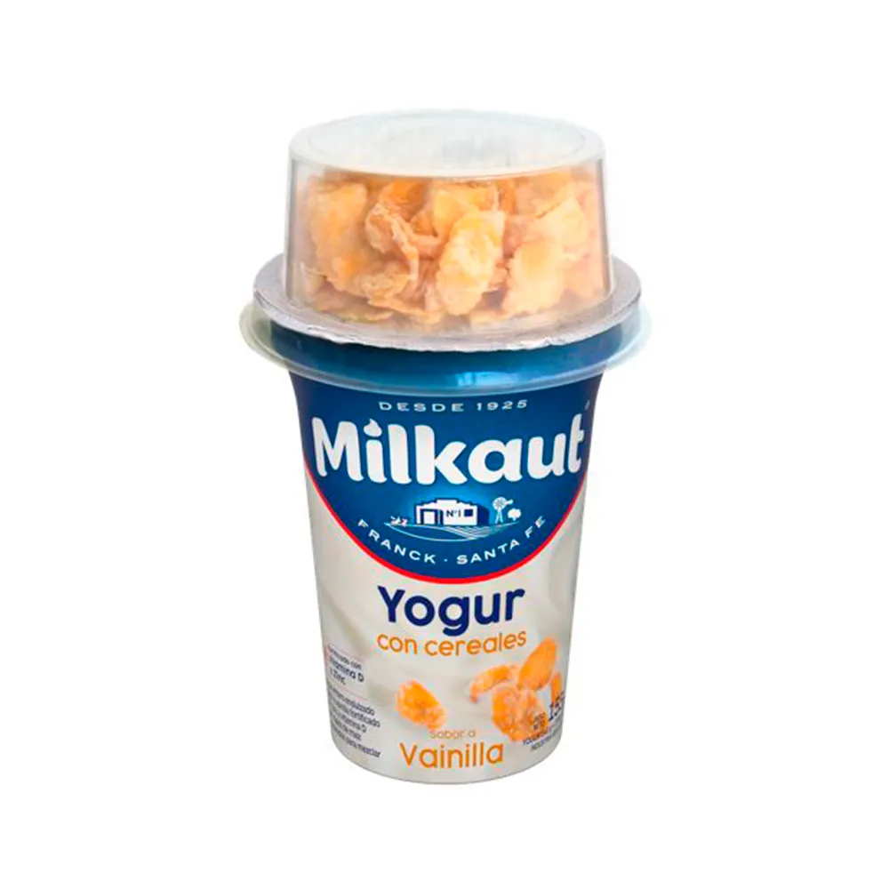 Yogur Con Cereales Vainilla Milkaut 155g