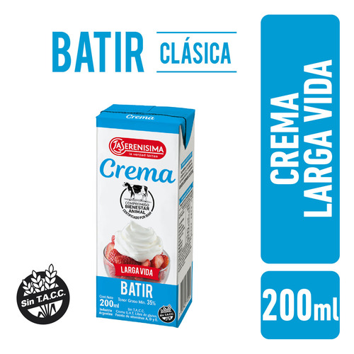 Crema Larga VidaTetra La Serenisima 200