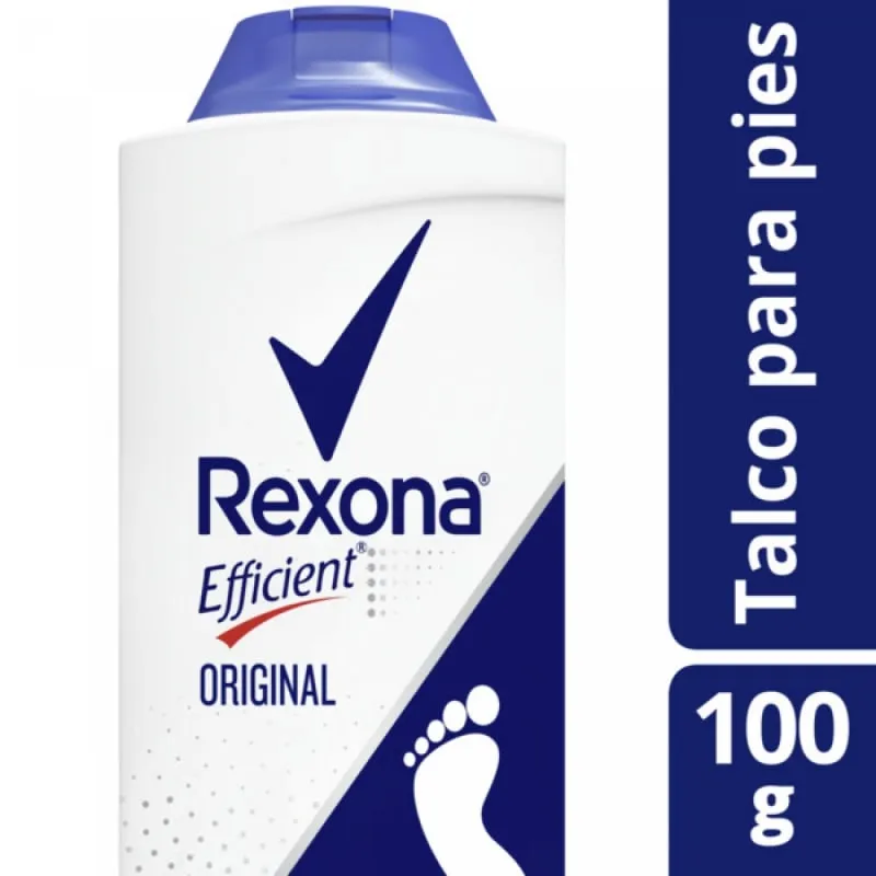 Desodorante en talco rexona efficient original 100grs