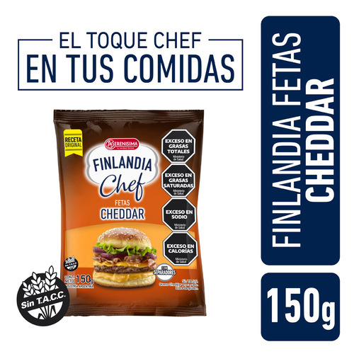Queso Finlandia Chef Hebras Cheddar 130 gr