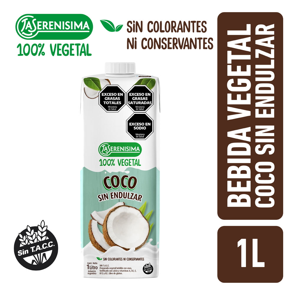 Bebida Vegetal De Coco Sin Endulzar La Serenisima 1L