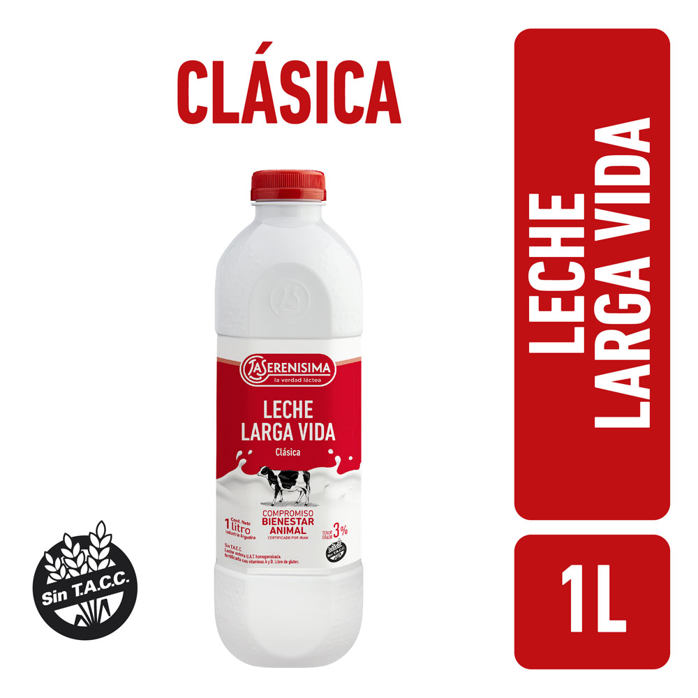 Leche Entera Clásica 3% La Serenisima Pet 1L