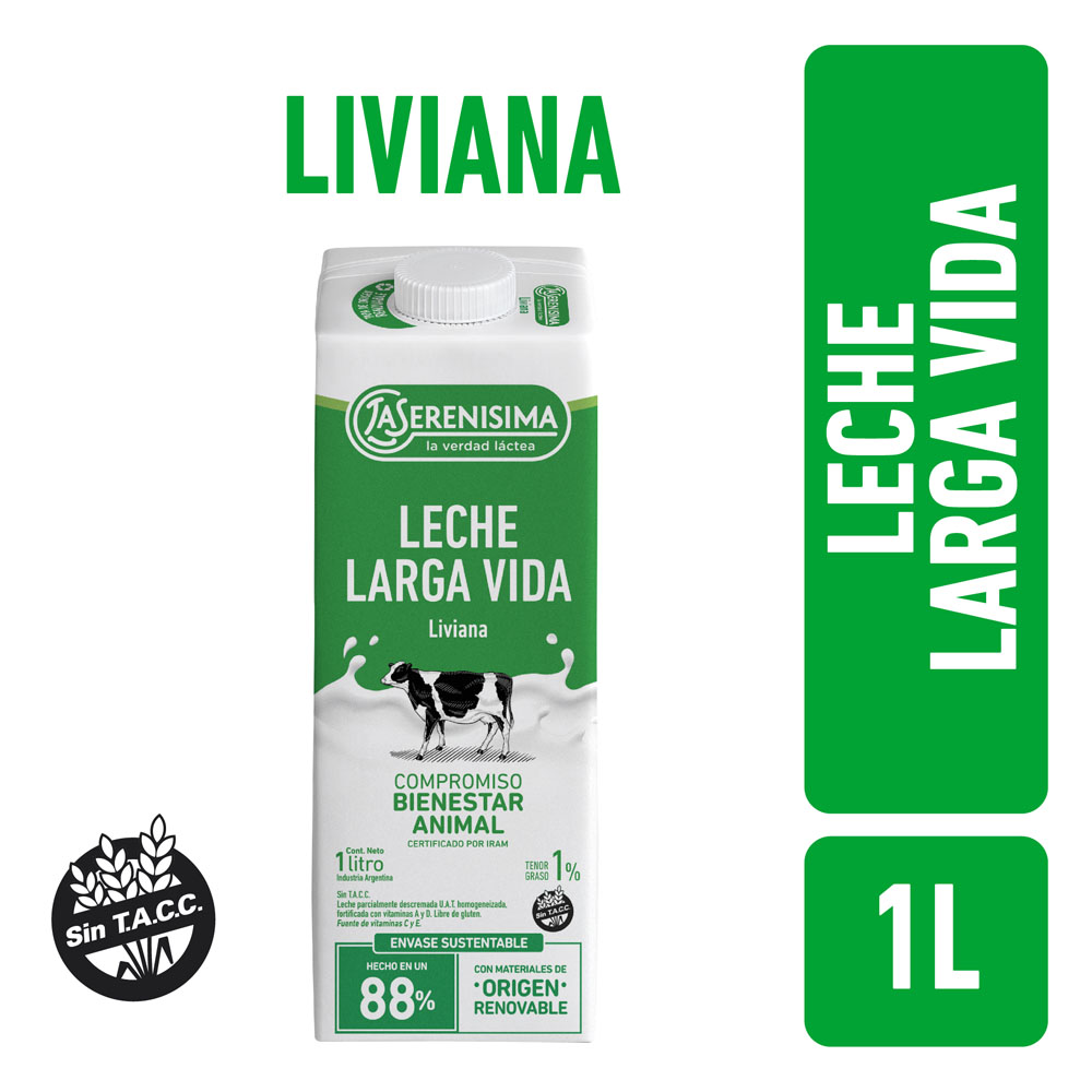Leche Descremada Edge 1% La Serenisima 1L