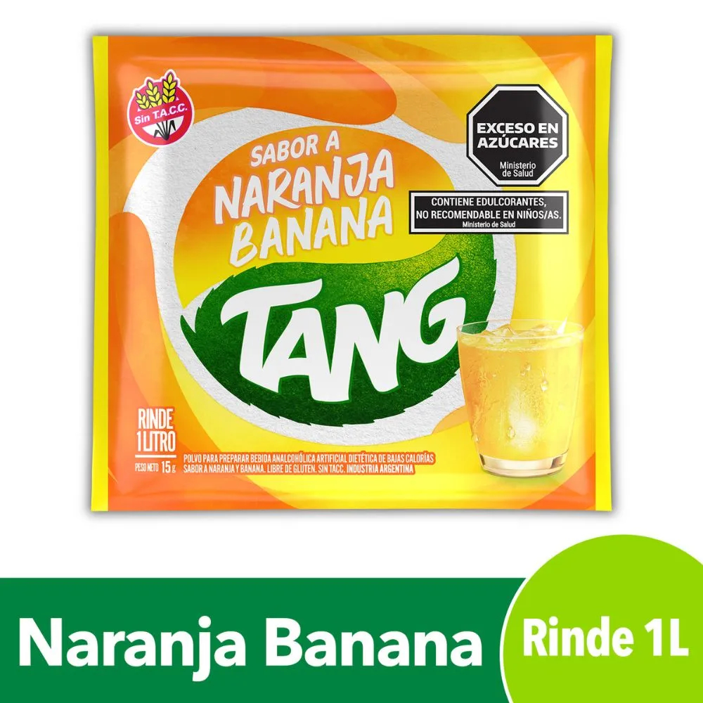 Jugo En Polvo Naranja Banana Tang 15g