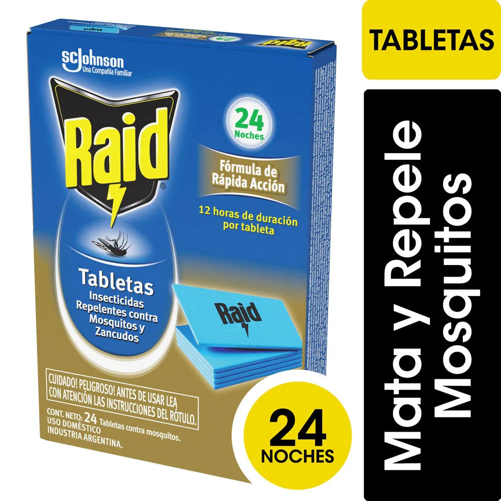 Repuesto Insecticida Para Mosquitos Tabletas 24 Un Raid